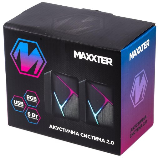 Колонки Maxxter CSP-U004RGB Black