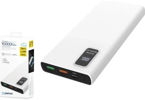 Фото: Батарея універсальна Platinet PMPB10WQC726W 10000mAh White № 9 | KTC