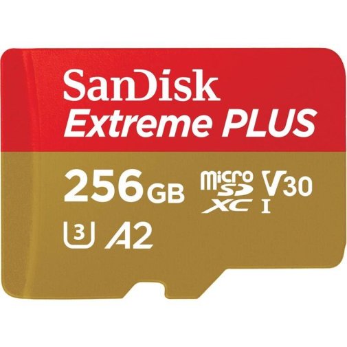 FLASH пам'ять SanDisk Extreme Plus A2 V30 Micro SDXC 256GB with adapter (SDSQXBD-256G-GN6MA)