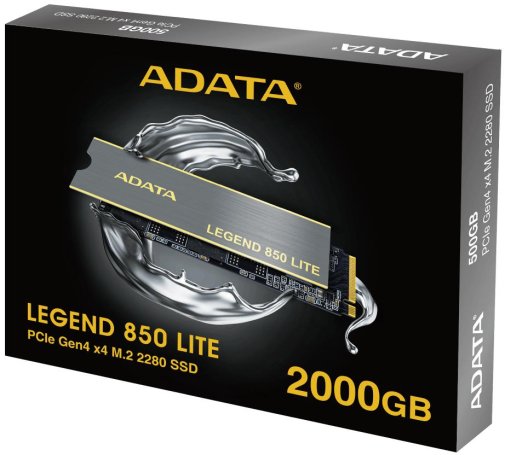 SSD-накопичувач A-Data Legend 850 Lite 2280 PCIe 4.0 x4 NVMe 1.4 2TB (ALEG-850L-2000GCS)