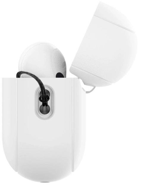 Чохол Spigen for Apple Airpods Pro 2 - Silicone Fit White/Strap Gray (ACS05811)