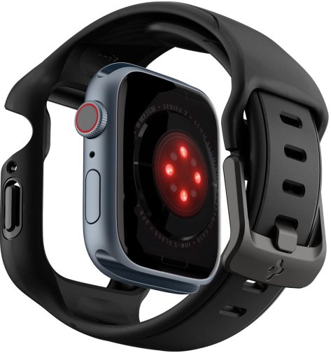 Ремінець Spigen 2in1 for Apple Watch 45mm - Liquid Air Pro Black (ACS04182)