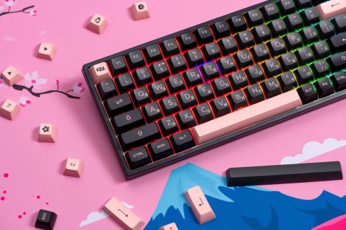 Клавіатура Akko 3084B Plus 84Key CS Jelly Purple Switches RGB ENG/UKR Black/Pink (6925758617345)