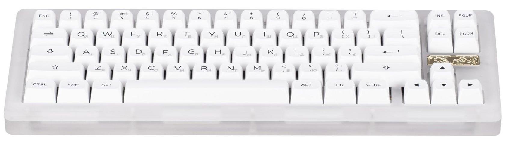 Клавіатура Akko ACR Pro 68 68Key CS Crystal RGB ENG/UKR White (6925758618564)