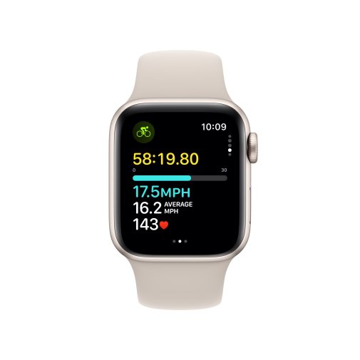 Смарт годинник Apple Watch SE 2gn GPS 40mm Starlight Aluminium Case with Starlight Sport Band - S/M (MR9U3)