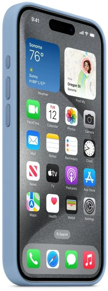 Фото: Чохол Apple for iPhone 15 Pro - Silicone Case with MagSafe Winter Blue (MT1L3) № 12 | KTC