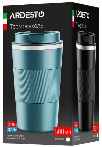 Фото: Термочашка Ardesto Urban 500ml Green (AR2650GT) № 8 | KTC