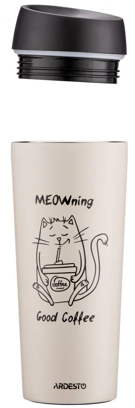 Фото: Термочашка Ardesto Coffee Time Meowning 450ml Beige (AR2645WC) № 6 | KTC
