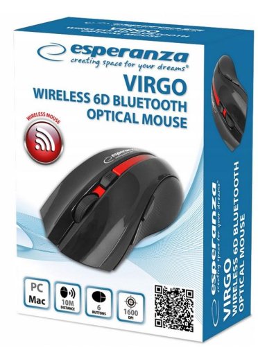 Миша Esperanza EM129R 6D Virgo Wireless Black/Red