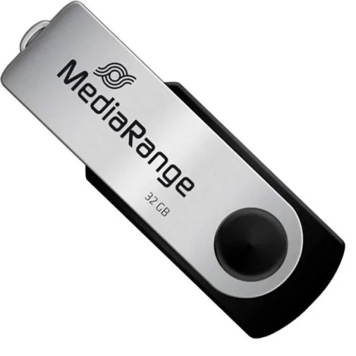Фото: Флешка USB MediaRange Swivel swing stick 32GB Black/Silver (MR911) № 5 | KTC