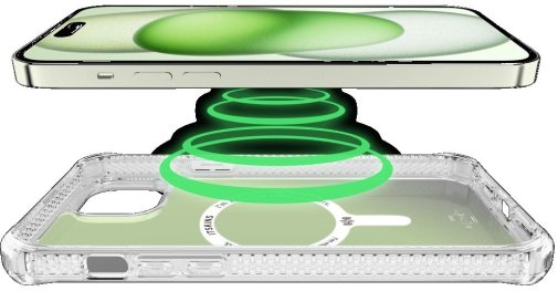 Чохол iTSkins for iPhone 15 HYBRID R Iridescent with MagSafe green (AP5N-HMAUM-IRGN)