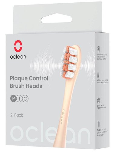 Насадка для зубної щітки Oclean P1C8 Plaque Control Brush Head Golden 2pcs (6970810552805)