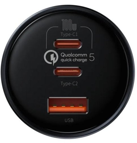 Автомобільний зарядний пристрій Baseus Qualcomm Multi-Port Fast Charge 160W Black (TZCCZM-0G)