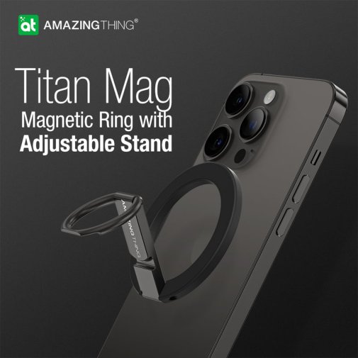 Тримач Popsocket AMAZINGthing Titan Mag Phone Gripr Black