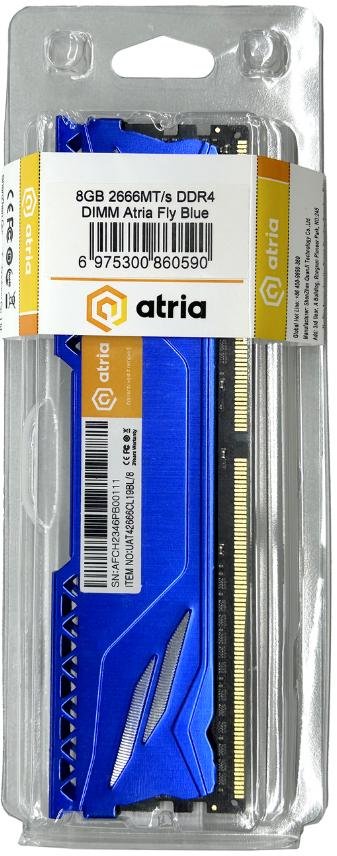  Оперативна пам’ять Atria Fly Blue DDR4 1x8GB (UAT42666CL19BL/8)