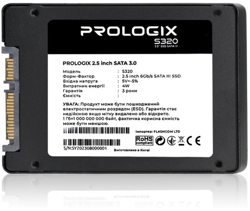 SSD-накопичувач ProLogix S320 SATA III 960GB (PRO960GS320)