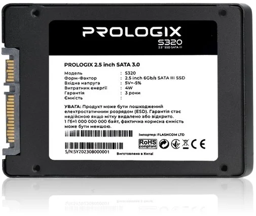 Фото: SSD-накопичувач ProLogix S320 SATA III 960GB (PRO960GS320) № 7 | KTC
