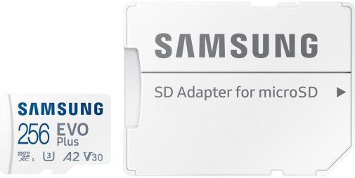 FLASH пам'ять Samsung Evo Plus A2 V30 U3 Micro SDXC 256GB White with adapter (MB-MC256KA/EU)