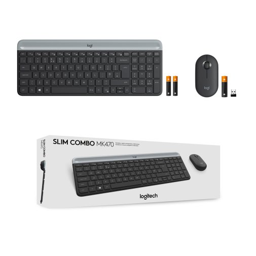 Комплект клавіатура+миша Logitech MK470 Slim Combo Graphite (920-009204)