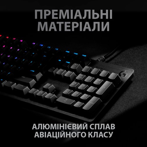 Клавіатура Logitech G512 Carbon Lightsync RGB Mechanical US GX Red Linear Black (920-009370)