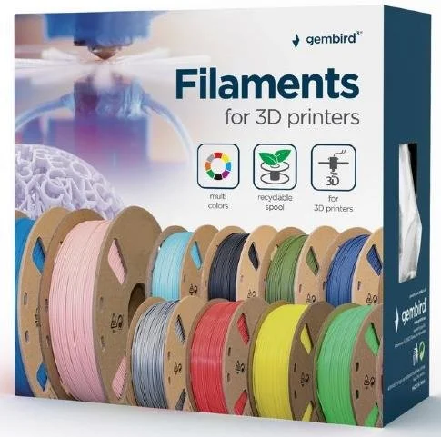 Фото: Пластик (філамент) для 3D друку Gembird 3D PLA 1kg/1.75mm Filament Black (3DP-PLA1.75-01-BK) № 7 | KTC