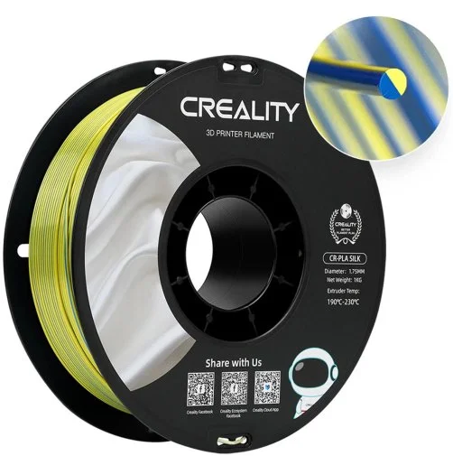 Фото: Пластик (філамент) для 3D друку Creality 3D PLA Filament Silk Gloss Yellow/Blue (3301120014) № 5 | KTC