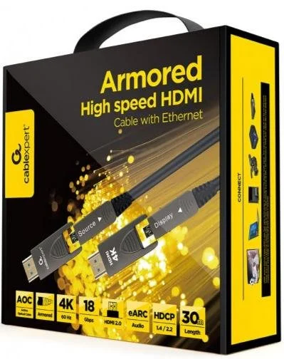 Фото: Кабель Cablexpert AOC v2.0 microHDMI / microHDMI 30m Black (CCAP-HDMIDD-AOC-30M) № 4 | KTC