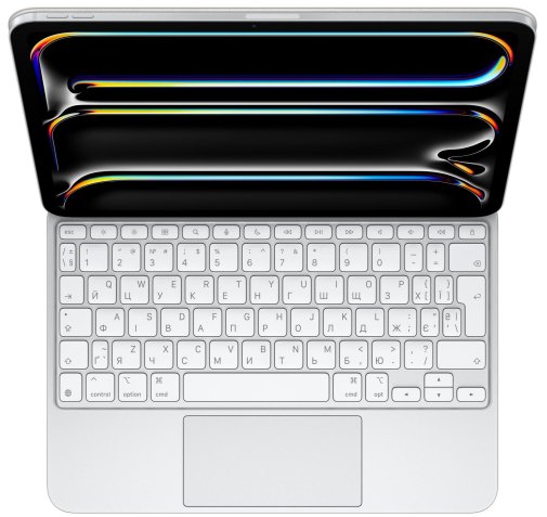 Чохол-клавіатура Apple for iPad Pro M4 11 - Magic Keyboard Ukrainian White (MWR03UA/A)