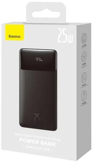 Батарея універсальна Baseus Bipow Digital Display 20000mAh 25W Black (PPBD020301)