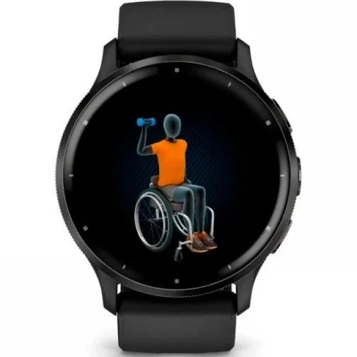 Фото: Смарт годинник Garmin Venu 3 Slate Stainless Steel Bezel with Black Case and Silicone Band (010-02784-01) № 9 | KTC