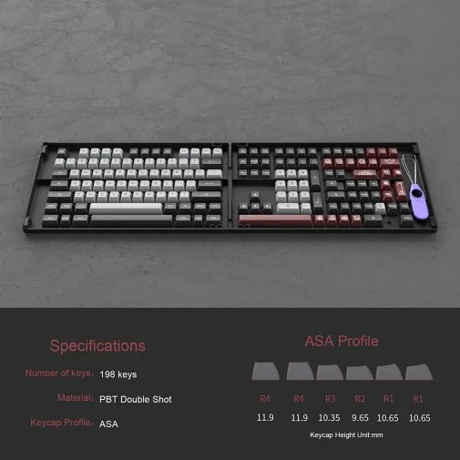 Фото: Набір кейкапів Akko Fullset Keycaps Dracula (6925758615693) № 17 | KTC