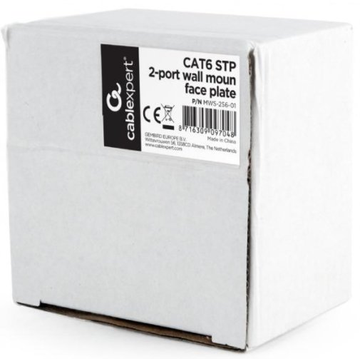 Розетка зовнішня Cablexpert STP RJ-45 Cat.6 White (MWS-2S6-01)