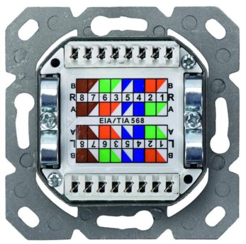 Розетка Digitus DN-9005-N cat.6, 2-port RJ45 STP, внутрішня