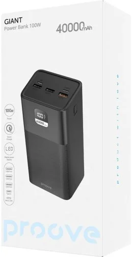 Фото: Батарея універсальна Proove Giant 40000mAh 100W Black (PBGI99320001) № 9 | KTC