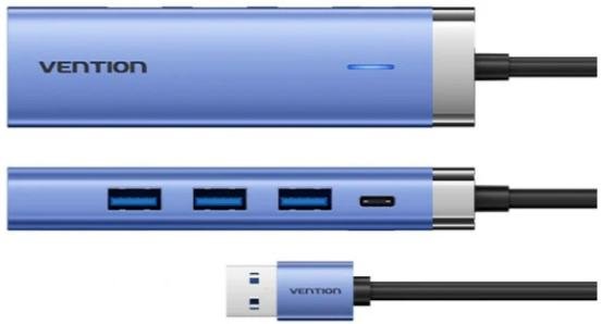 USB-хаб Vention 5in1 USB 3.0 Blue (TGFSB)