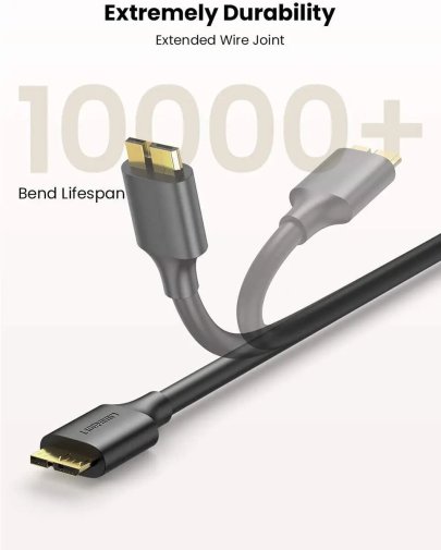 Кабель UGREEN US130 AM / Micro USB 3.0 2m Black (UGR-10843)