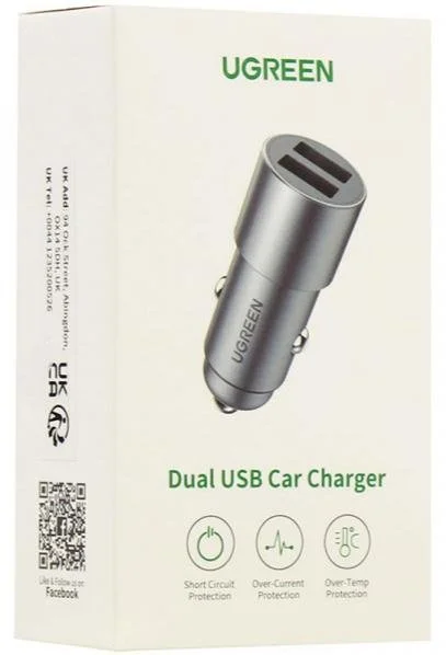 Фото: Автомобільний зарядний пристрій UGREEN CD130 24W Grey (50592) № 9 | KTC