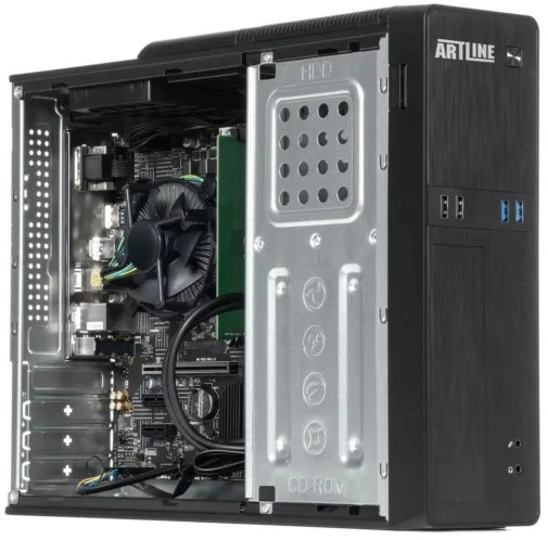 Фото: Персональний комп'ютер ARTLINE Business B45 (B45v17Win) - AMD Ryzen 5 5600G / 32 ГБ DDR4 / HDD + SSD 1 ТБ + 480 ГБ / AMD / Radeon Graphics, UMA / AMD A320 / 400 Вт № 9 | KTC