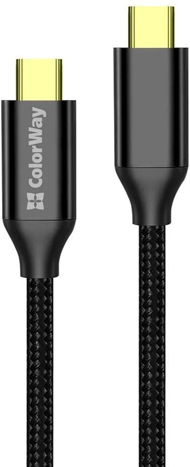 Фото: Кабель ColorWay 5A 100W Type-C / Type-C 1m Black (CW-CBPDCC062-BK) № 4 | KTC
