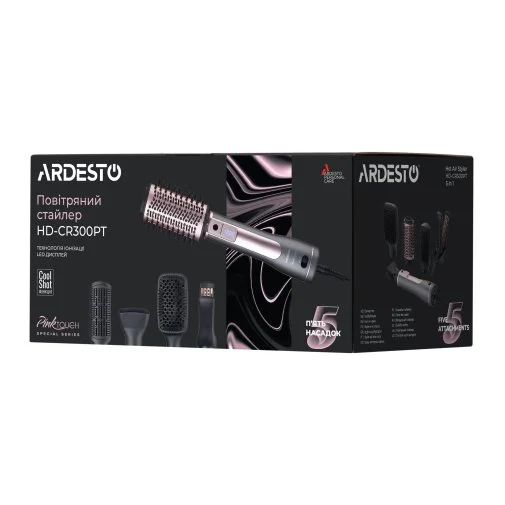 Фото: Фен-щітка Ardesto Brush Pink Touch (HD-CR300PT) № 24 | KTC