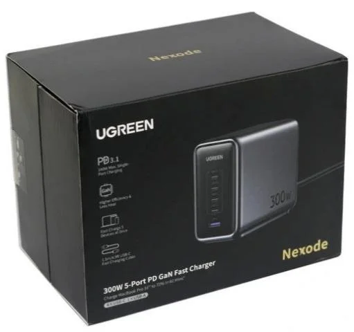 Фото: Зарядний пристрій UGREEN Nexode CD333 GaN 300W Black (90903B) № 12 | KTC