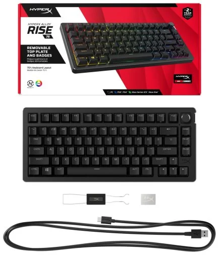 Фото: Клавіатура HyperX Alloy Rise 75 PBT HX Red ENG/UA Black (7G7A4AA) № 15 | KTC
