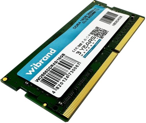  Оперативна пам’ять Wibrand DDR4 1x16GB (WI2666DDR4S/16GB)