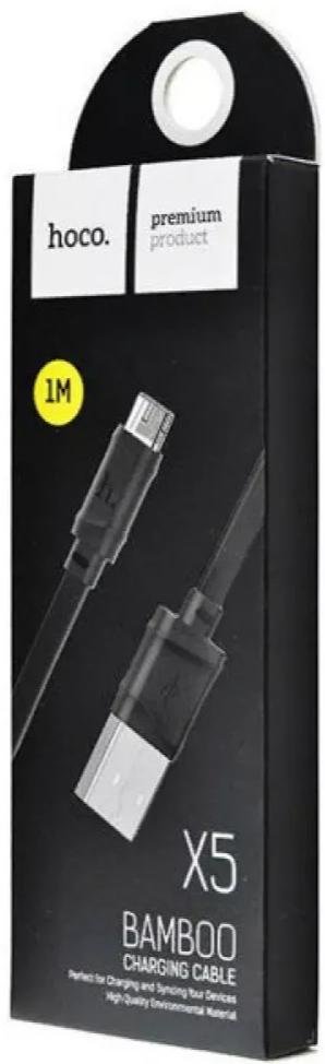 Кабель Hoco X5 2A AM / Micro USB 1m Black