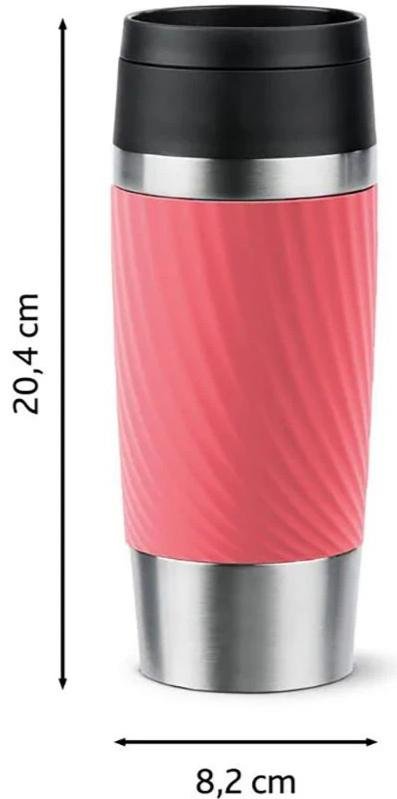 Термочашка Tefal Travel Mug Classic Twist 360ml Coral (N2024410)