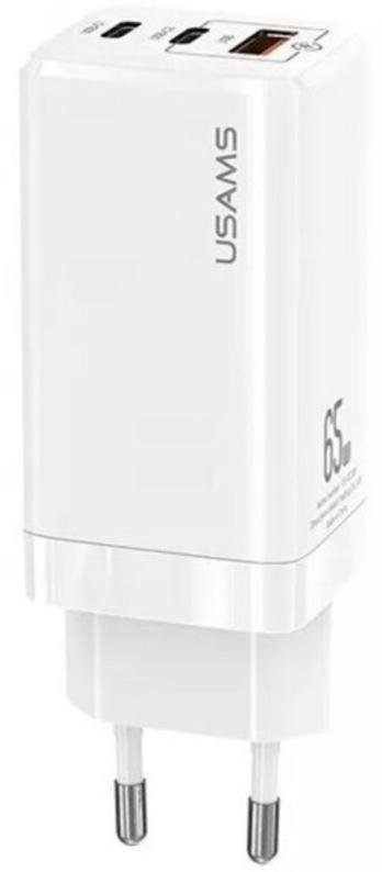 Зарядний пристрій Usams US-CC110 T33 GaN 65W White (CC110TC02)