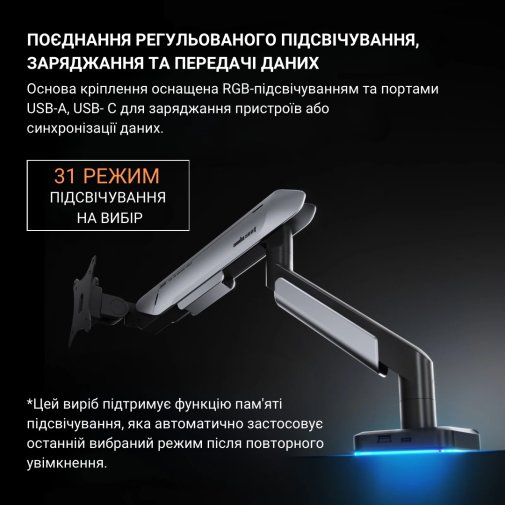  Кронштейн Anda Seat Stealth Pro II RGB Black (AD-W-A9X-1S-BB)