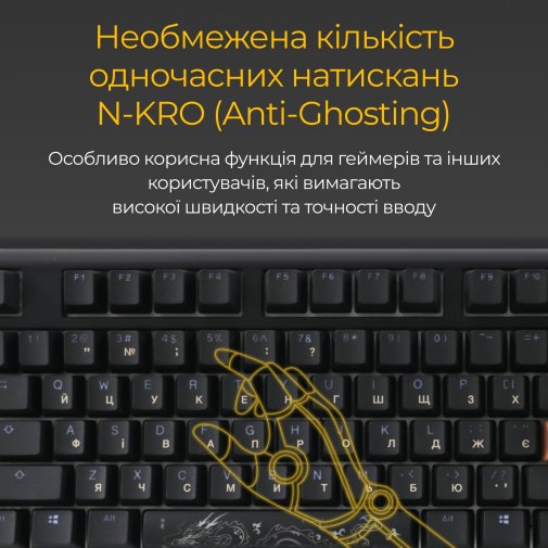 Клавіатура Ducky One 3 Cherry MX Red RGB ENG/UKR Black (DKON2108ST-RUAPXCLAWSC1)