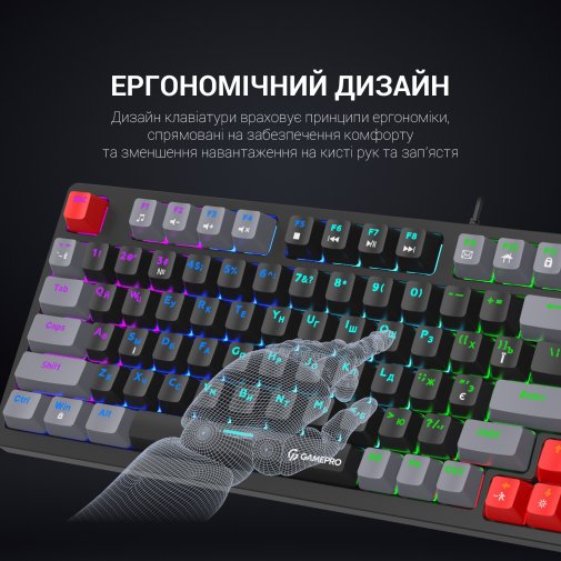 Клавіатура GamePro MK120B Blue Switch USB Black