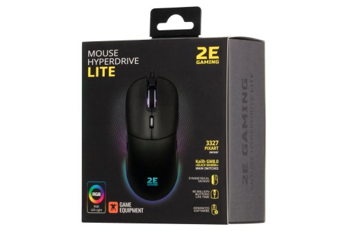 Миша 2E HyperDrive Lite RGB Black (2E-MGHDL-BK)